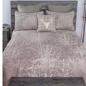Thicket 3-piece Reversible Microfiber Quilt Set